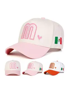 Unisex M Heart Five-Sided, Adjustable Sun Protection Casual Hat for Spring & Fall, Outdoor Travel Beach Vacation Fitted Snapback Hats Adjustable Snapback Cap