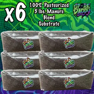 Ms. Cow Patty's Manure Blend Pasteurized Mushroom Substrate | 6 pack