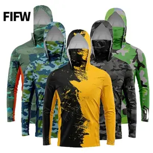 Sun Protection Clothing Men Women Fishing Hoodie Sun Protection Rash Guard Cycling Jacket Shirt Cover Mountaineering Face Collar Coat Tech Fleece Activewear