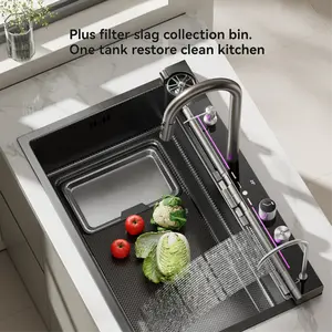 Thickened sink 304 stainless steel large single sink household kitchen undercounter washbasin bowl pool