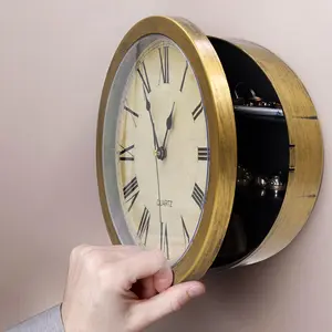 Multifunctional secret coin safe, hidden safe box with wall clock lock, Money Safe Box, suitable for home/office, Home Security Safe, is an ideal choice for storing cash and jewelry, Vault safe box