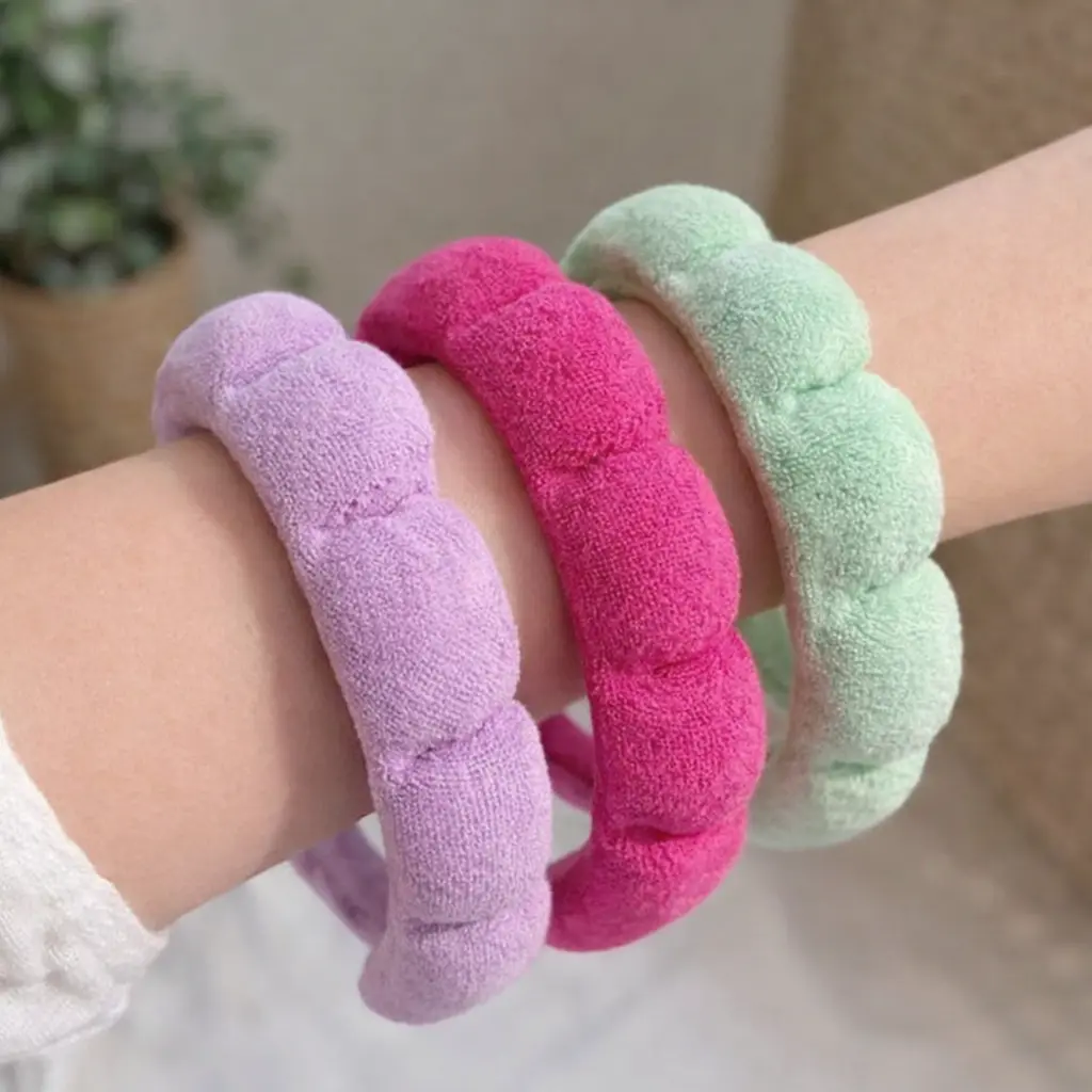 Colorful Bubble Terrycloth, Absorbant, Spa Headband