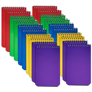 Mini Top Spiral Notebooks - 3x5 Inch Memo Pads - College Ruled Notepads for Home, Office, School - Assorted Colors - 75 Sheets per Pad