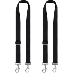 Premium Horse Blanket Sheet Leg Straps, 2 Pcs Adjustable 27.55" to 55" Length, Replacement Stretchy Belly Strap with Double Swivel Snaps