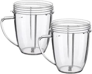 Replacement Parts CupsCompatible with Nutribullet Blender 600W & 900W (2 18oz mugs)