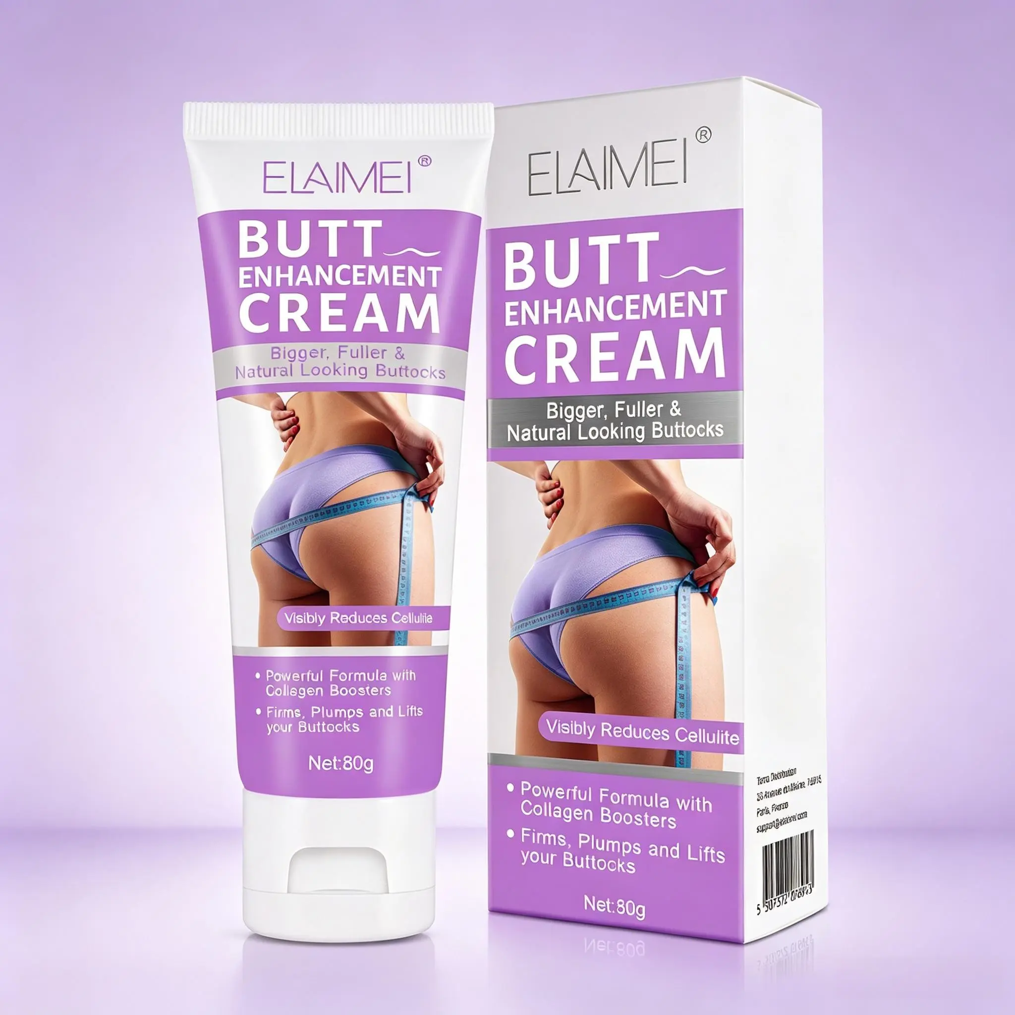 Elaimei Butt Lifting Cream 80g, Moisturizing and Firming, Shape Beautiful Buttocks, Body Shaping Cream, Body Care Essential, Enhance Curves Naturally, Butt Enhancer