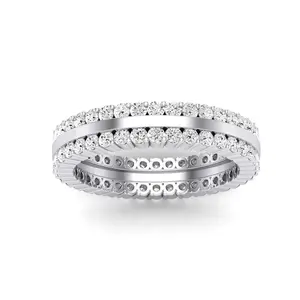 Frost Round Cut Lab Diamond Eternity Band