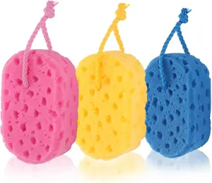 3 Pcs Exfoliating Bath Sponge Soft Shower Sponges for Women Reusable Body Sponges for Men Washing Scrubber