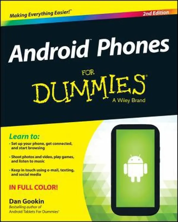 Used Paperback Book - Android Phones for Dummies by Dan Gookin, Modern English Language Guide for Android Phone Beginners