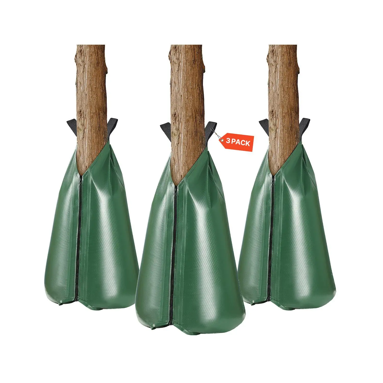 【Summerfinds】VEVOR Tree Watering Bag 3 Packs 20 Gallons Watering Bags for New Trees5-9 Hours Slow Release Refillable Tree Drip Irrigation Bags with ZipperDurable Tree Watering System for Deep Root Targeting