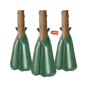 VEVOR Tree Watering Bag,  3 Packs 20 Gallons Watering Bags for New Trees, 5-9 Hours Slow Release Refillable Tree Drip Irrigation Bags with Zipper, Durable Tree Watering System for Deep Root Targeting