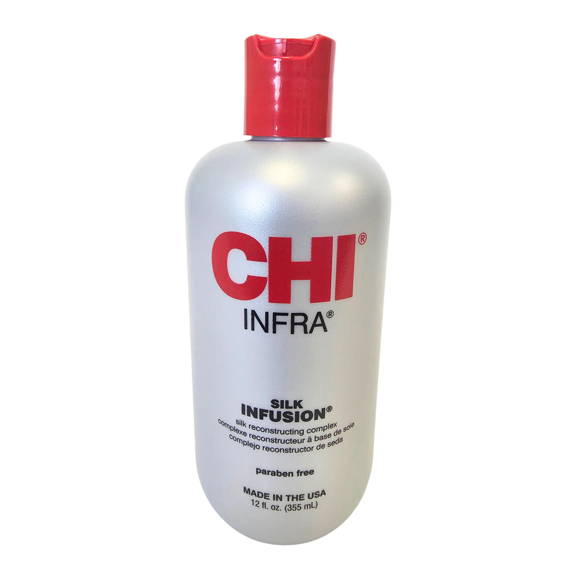 CHI Haircare Silk Infusion Leave-In Hair Treatment with Silk, Wheat & Soy Proteins, 12 fl oz (355 mL), Made in USA