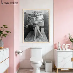 Elegant Lady Reading Newspaper Canvas Print, Unframed Wall Art for Home Office Hotel Decor, Perfect Room Decoration