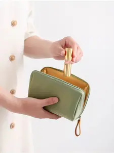 Women's Travel Makeup Bag, Compact Lipstick Organizer, Zippered Tote, Lightweight Portable, Multi-Compartment, Ideal for Daily Use & Outdoors