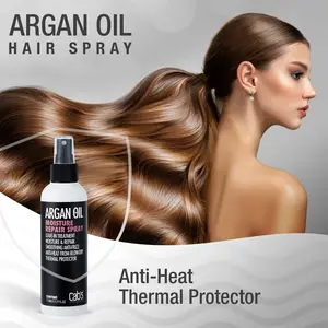Cab's Argan Oil Blow-Dry Hair Spray,Thermal Protectant That Detangles, Smooths, and Softens;  Repairs and Eliminates Frizz Paraben Free 5.9 fl oz