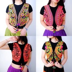 Hand Embroidered Vest, Bohemian Style Short Coat, Boho Top, Festival Jacket, Embroidered Jacket, Gypsy Clothing, Vibrant Colorful Jacket