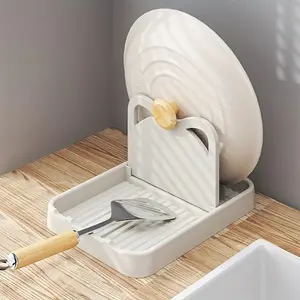 1pc Pot Racks, Creative Cat Ear Pot Lid Rack, Countertop Multi-functional Vertical Holder Stand, Foldable Wall Hanging Spoon Storage Organizer, For Spatula, Pot Lid And Cutting Board, Kitchen Organizers And Storage, Kitchen Accessories, Kitchenware