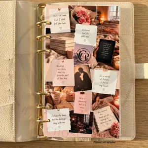 Book Boyfriend Mood Board Dashboard Insert | Fictional Crush Pink Aesthetic Planner Decor