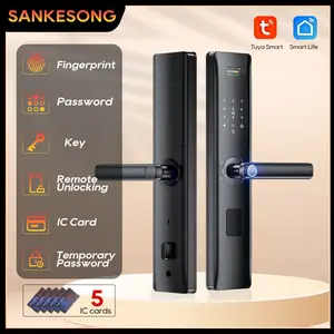 Tuya Smart Biometric Fingerprint Door Lock Wifi APP Lock Bluetooth Unlock Security Digital Intelligent Lock