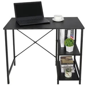 JupiterForce 36" Computer Desk PC Laptop Table Workstation Study Office With 2 Tier Shelves