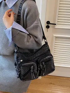 Women's Crossbody Bag, Solid Color Zipper Closure, Fashionable & Versatile Design, Daily Casual Use, Work Commuting Business Travel, Cross Body Bags, Everyday Crossbody Bag, Crossbody Shoulder Bag