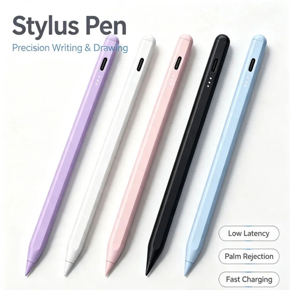 MEKO Active iPad Stylus Pen Accessories - Tech Gadgets with Fast Charging, Palm Rejection, Tilt Sensitivity, Bluetooth, Button - Compatible with iPad 6/7/8/9/10, Pro12.9/11, Air3/4/5, Mini5/6