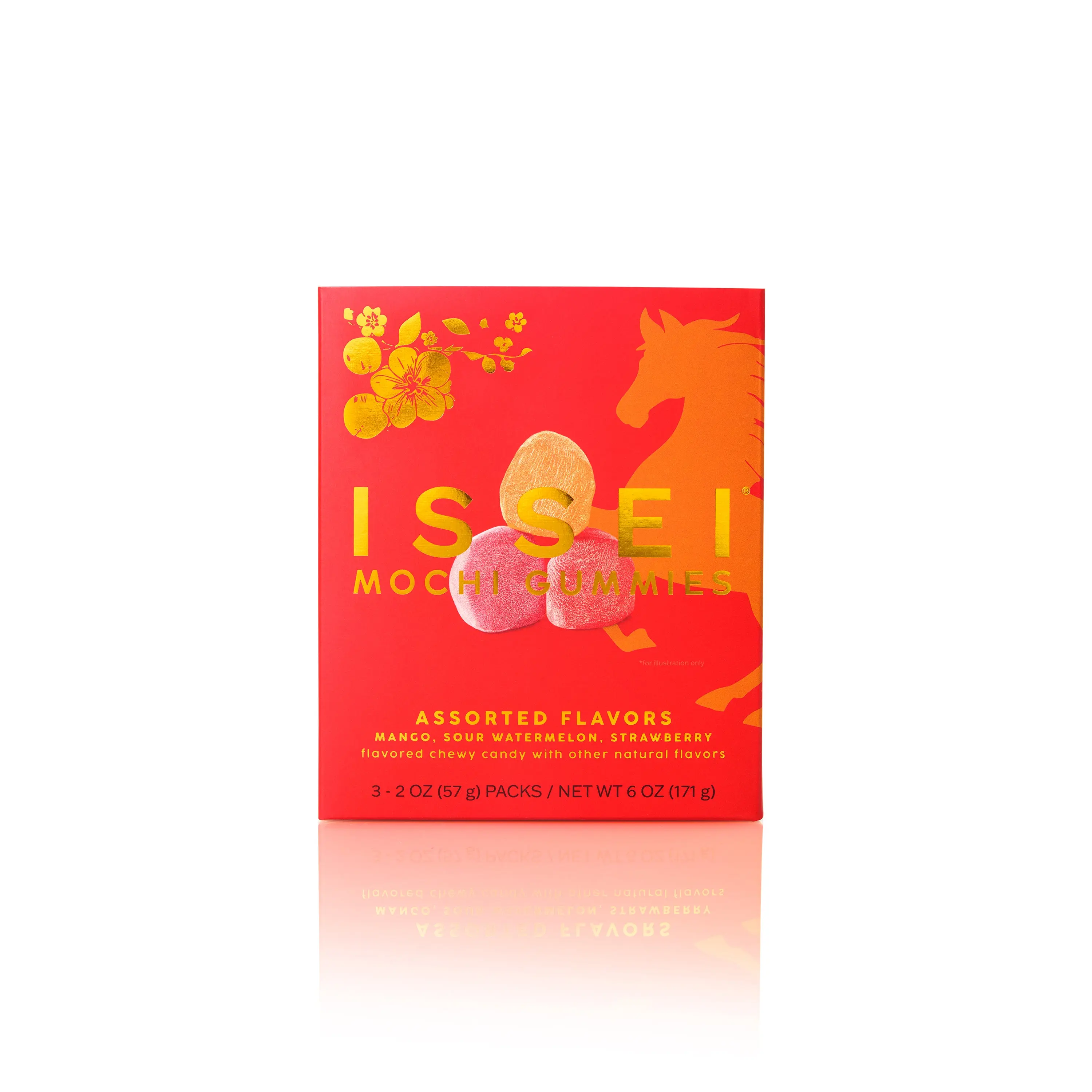 Year of the Horse Lunar Mochi Gummies Variety Box (3-pack 2 oz)