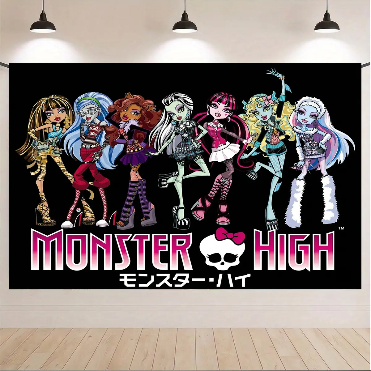 Monster High Cartoon Decorative Tapestry - HD Print Lightweight Synthetic Wall Hanging, Tapestry Room Decor, Photo & Party Decor for Girls' Gift