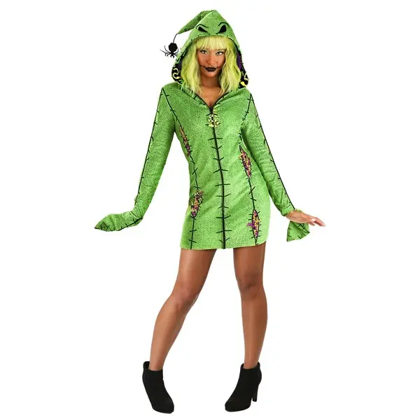Women's Deluxe Disney Oogie Boogie Hoodie Costume Dress (© Disney)