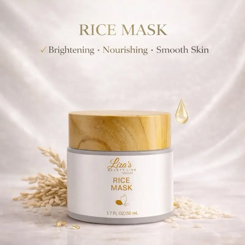 1360- Liza’s Beauty Line Rice Face Mask - Brightening Nourishing Smooth Skin 3.53 FL OZ 100 mL