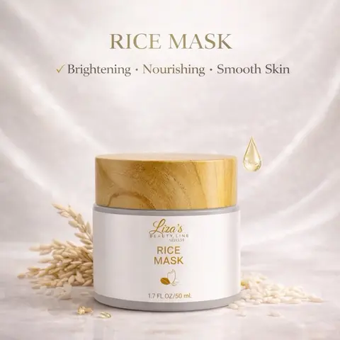 1360- Liza’s Beauty Line Rice Face Mask - Brightening Nourishing Smooth Skin 3.53 FL OZ 100 mL