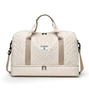 Spacious Large Capacity Travel Duffle Bag, Lightweight, Water-Resistant, Argyle Pattern Luggage Bag with Multiple Compartments, Reinforced Handles, and Breathable Mesh Panels, Ideal Gym Bag or Weekender for Men and Women Sports Duffel Bag carry on luggage