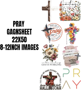 PRAY DTF GANGSHEET FOR SHIRTMAKING