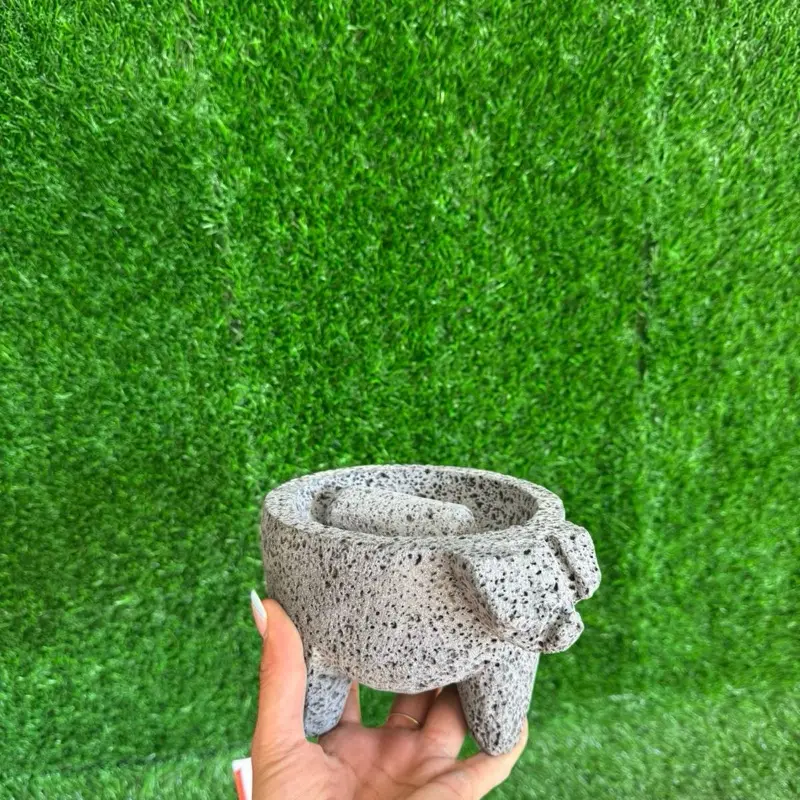 Stone Molcajete Pig Face 5In.