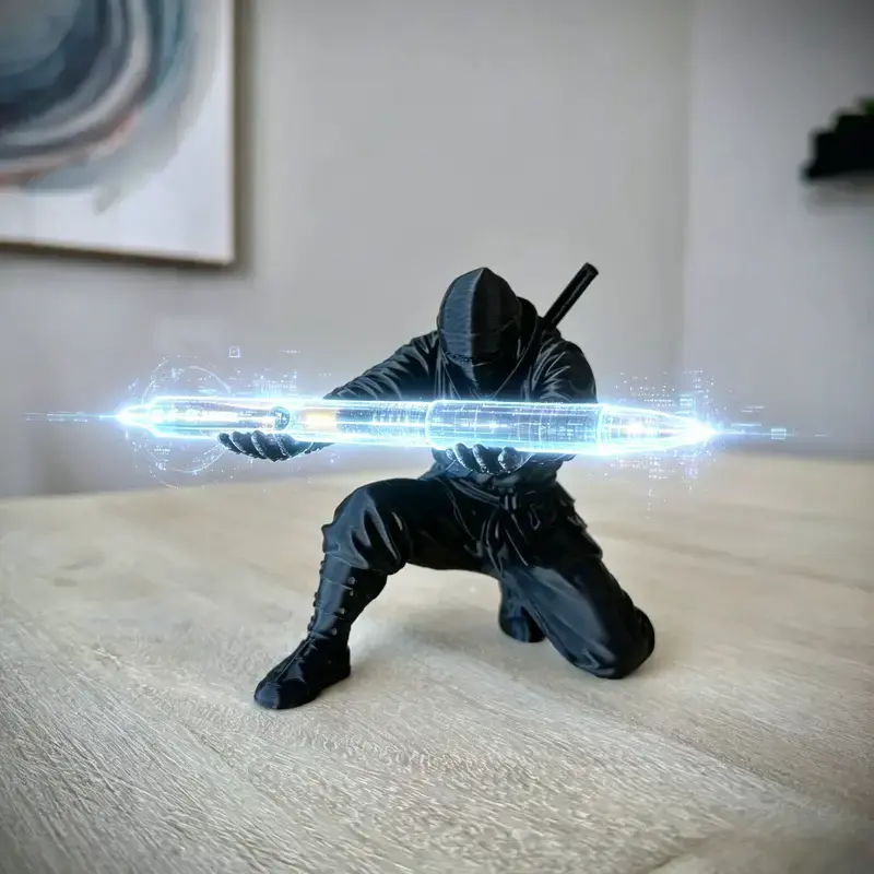 2026 3D Printed Samurai Pen Holder Desk Organizer Holds Pens Pencils Creative Gift for Boyfriend Colleague Friend, Ninja Figurine Pen Holder