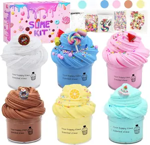 Summer Spring Gift 6 Pack Butter Slime Kit,Super Soft Stretchy Non-Sticky, Birthday Gifts for Girls and Boys, Stress Relief Toy