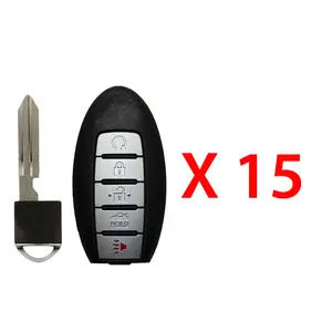 Car Key Accessory Smart Key Fob 15-Pack for 2016-2020 Infiniti Q50/Q60, 5B 434MHz Pre-Tested Unit with Trunk Control, Remote Start, FCC# KR5S180144014, Part# 285E3-4HK0A