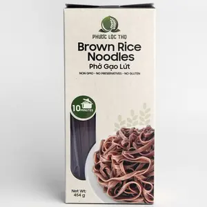 [Phuoc Loc Tho] Traditional Grain Brown Rice Vermicelli - 7.26oz Pantry Food, Low-Carb Option