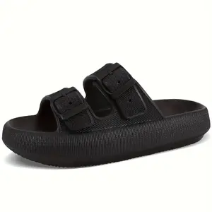 Outdoor Breathable Thick Sole Height Increasing Lightweight And Simple Couple Hole Shoes,Playform Sandals,Women Sandals,Slides Slippers Look Like Boots Half Strap Slippers