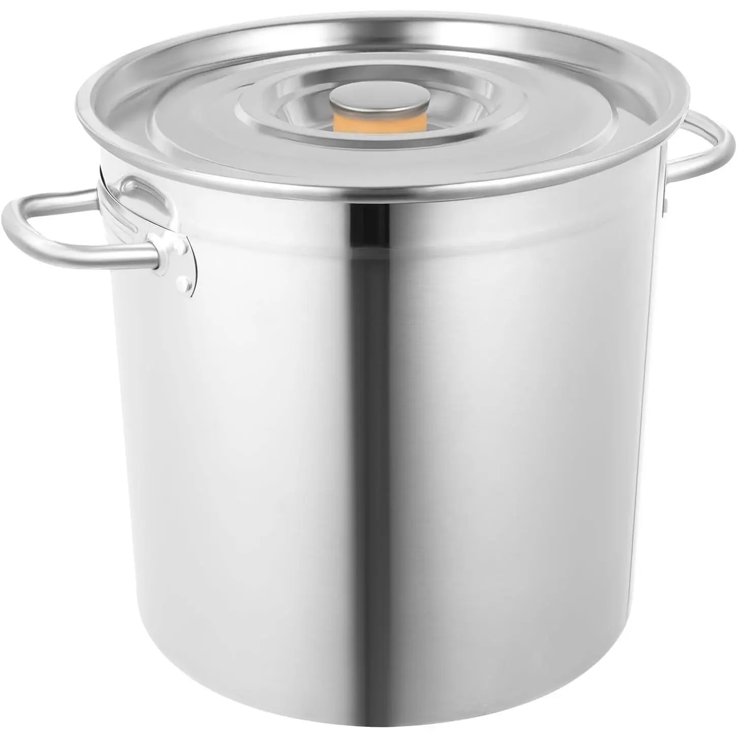 30 Quart 35L Commercial Grade Stockpot 201 Stainless Steel Stockpot Heavy-Duty Canning Pot Soup Pot Induction Pot with Lid and Riveted Handles for Soup Seafood Stock Canning Silver Cookware