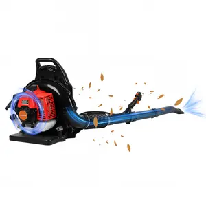 Explorinox Gas Backpack Leaf Blower 63cc 2-Stroke Engine 700CFM 200MPH High-Powered for Lawn Yard Cleanup Efficient Fuel Tank Ergonomic Design All-Season Use