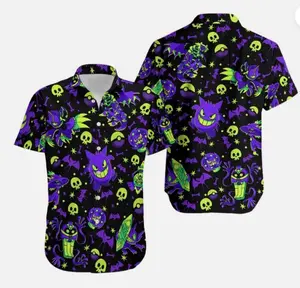 Gngar Hawaiian Shirt, Anime Tropical Aloha Button  – Funny PKM Summer Aloha Shirt