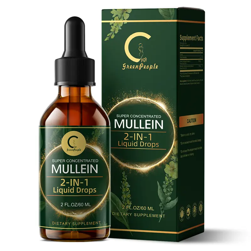 Mullein Leaf Drops for Lungs - Mullein Leaf Extract & Marshmallow Root for Lung Cleanse & Detox -Immune Support Supplement, 2 fl oz