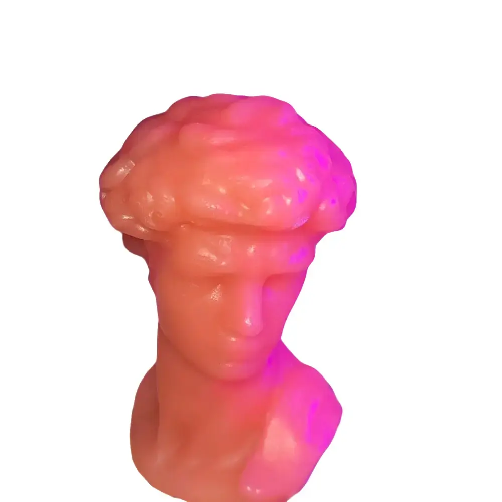 Tiny Greek Man Head Candle