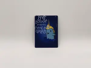 Bye buddy, hope you make a grab, Firefighter aluminum playing card. Firefighter gifts, firefighter helmet card. Magnet option available.