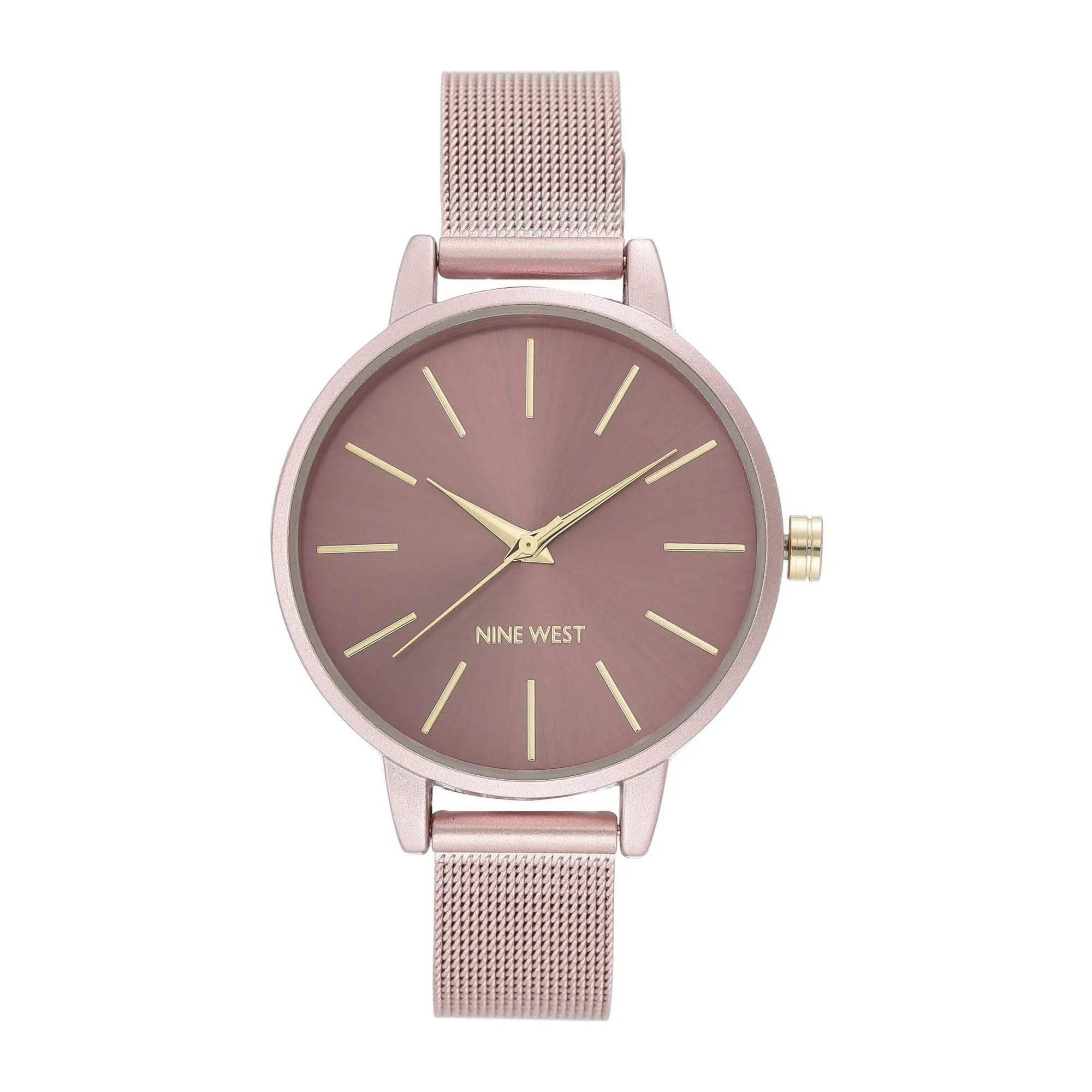 Nine West Women's Rosetone Mesh Bracelet Watch Nine West Women's Rosetone Mesh Bracelet Watch