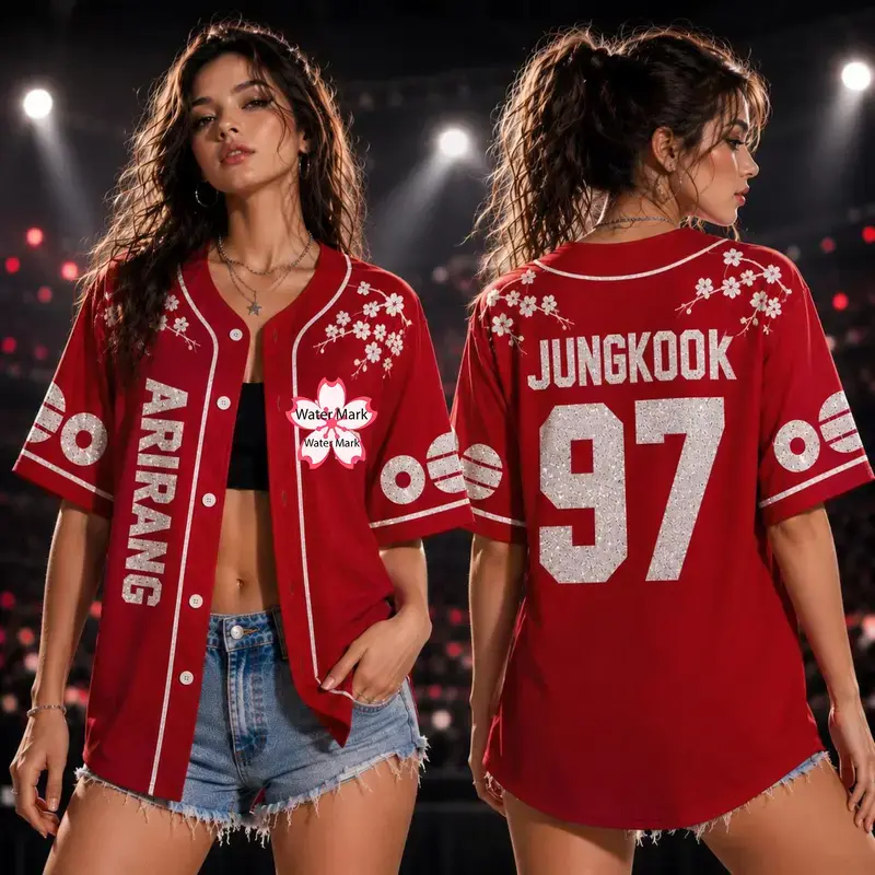 Custom Kpop World Tour Baseball Jersey, Personalized Concert Tour Shirt, Bangtan Inspired Fan Jersey, 2026 Kpop Music Merch, Concert Outfit Gift