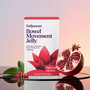 Edible Garcinia Cambogia (HCA)-Infused Dietary Beauty Supplement Jelly Sticks - Sucralose-Free, with Chia Seeds, Collagen, Hyaluronic Acid, Smooth Texture - 10-Count Pomegranate Flavor, 8.81 oz - Supports Fitness, Healthcare Needs