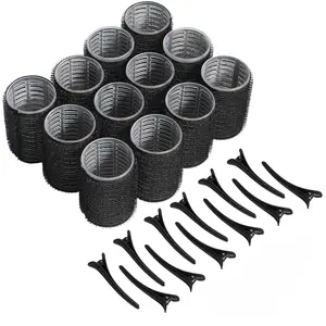 12 Pcs Self-Adhesive Magic Hair Curlers, Volume Bangs & Root Lift Air Cushion Rollers, Easy Styling Tools for Women, Hair Volumizer, Volumizing Curler, Salon Styling Tool, Hair Curling Tool