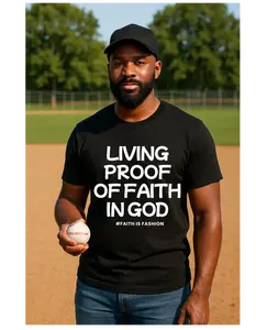Living Proof Of Faith In God T-Shirt (MALE)